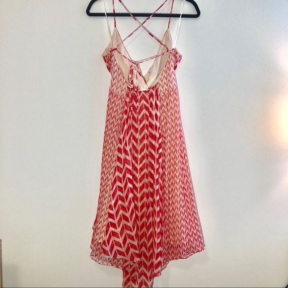 Max Azria Collection Silk Handkerchief Dress Sz 6 - Picture 2 of 8